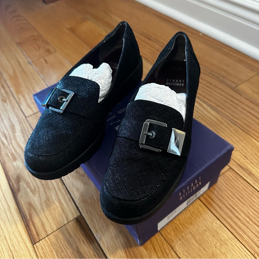 Stuart Weitzman Gray Mailroom Loafers Size 8. Box included.
